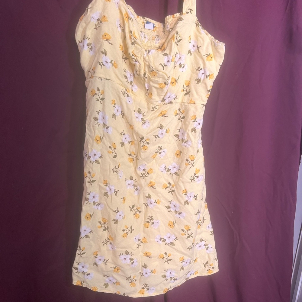 Old Navy Yellow Floral Dress